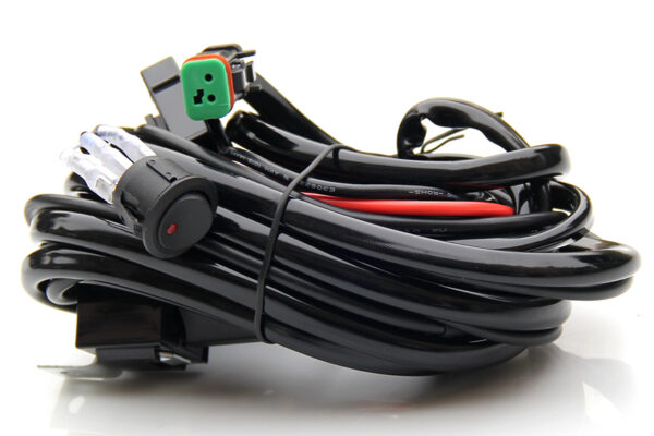 12V DC LED wiring harness with switch relay and fues