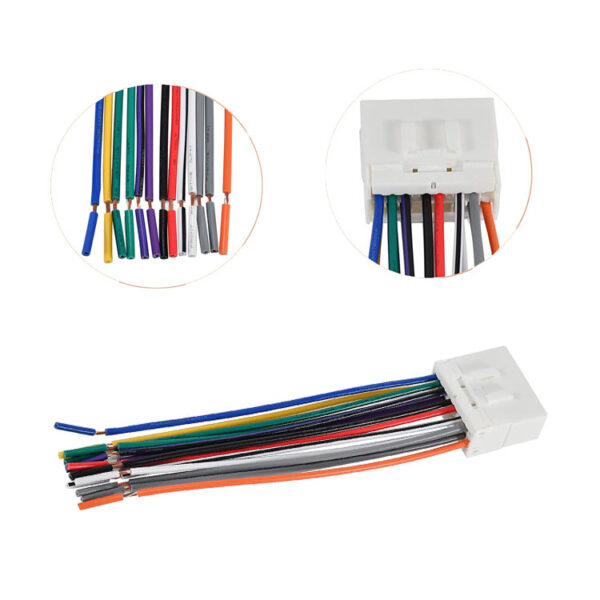 Car radio harness adapter wire colors and stripped