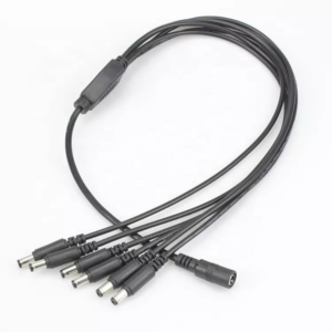 DC power 5.5mmX2.1mm one Female to six 5.5mmX2.1mm Male Connectors Cable