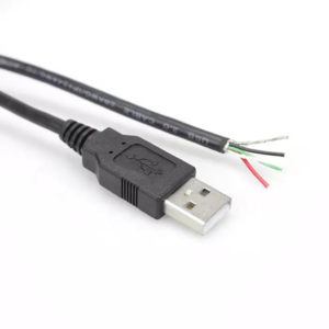 USB 2.0 A cable with 4.5mm outer diameter usb A male to open wire