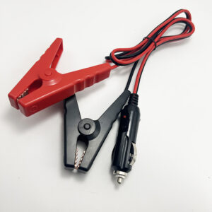 Alligator Clips to cigarette lighter Adapter Cable